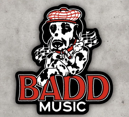 BADD MUSIC MURPHY STICKER BLACK